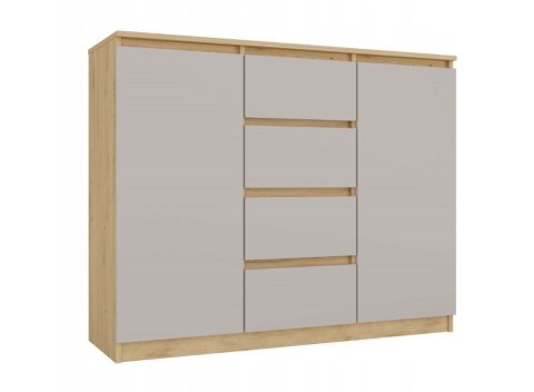 KOMODA 2 DRZWI 4 SZUFLADY ARTISAN/KASZMIR KOMPLET
