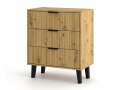 KOMODA SCANDI 3S SLIM DĄB ARTISAN