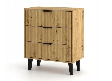 KOMODA SCANDI 3S SLIM DĄB ARTISAN
