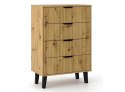 KOMODA SCANDI 4S SLIM DĄB ARTISAN