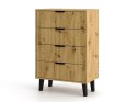 KOMODA SCANDI 4S SLIM DĄB ARTISAN