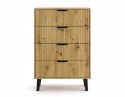 KOMODA SCANDI 4S SLIM DĄB ARTISAN