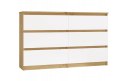 M6 MALWA KOMODA 120CM 6 SZUFLAD ART/BIEL KOMPLET