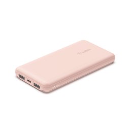 PowerBank 10 000mAh USB A i C 15W różowe złoto