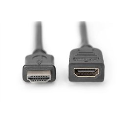 Digitus | męski | 19-pinowy HDMI typ A | żeński | czarny | 19-pinowy HDMI typ A | 5 m