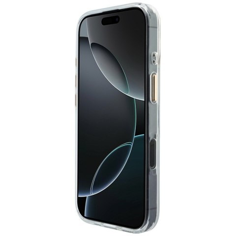 Etui Guess IML Gradient Script Metal MagSafe do iPhone 17 biały