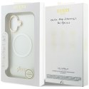 Etui Guess IML Gradient Script Metal MagSafe do iPhone 17 biały