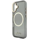 Etui Guess IML Script Metal MagSafe do iPhone 17 czarny