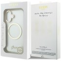 Etui Guess IML Script Metal MagSafe do iPhone 17 przezroczysty