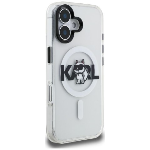 Etui Karl Lagerfeld IML Choupette Sketch Logo MagSafe do iPhone 17 przezroczysty