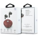 Słuchawki Bluetooth TWS BMW Leather Metal Logo ENC czerwony