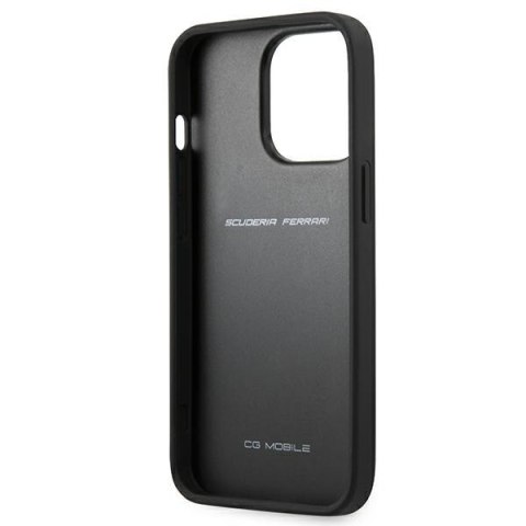 Ferrari FESAXHCP13LBK iPhone 13 Pro/13 6,1" czarny/black hardcase On Track Carbon Stripe