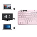 Logitech MX Keys Mini klawiatura RF Wireless + Bluetooth QWERTY Angielski Różowy
