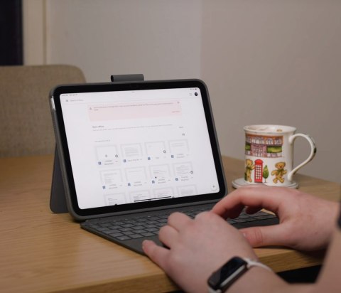 Logitech Combo Touch QWERTY British English Smart Connector Szary