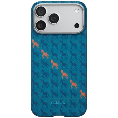 Etui PITAKA Happiness Rides Edge Case MagSafe do iPhone 17 Pro indigo