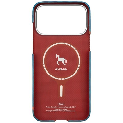 Etui PITAKA Happiness Rides Edge Case MagSafe do iPhone 17 Pro indigo