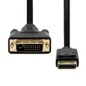 Kabel DisplayPort M- DVI (24+1) M, 2m, czarna