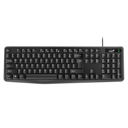 Genius KB-117, klawiatura CZ/SK, klasyczna, wodoodporny rodzaj przewodowa (USB), czarna, nie