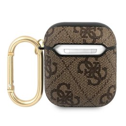 Guess GUA24GSMW AirPods cover brązowy/brown 4G Script Metal Collection