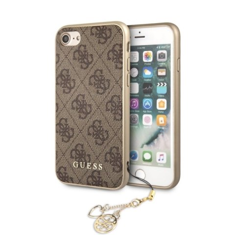 Guess GUHCI8GF4GBR iPhone 7/8/SE 2020 / SE 2022 brown/brązowy hard case 4G Charms Collection