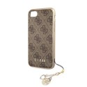 Guess GUHCI8GF4GBR iPhone 7/8/SE 2020 / SE 2022 brown/brązowy hard case 4G Charms Collection