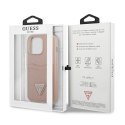 Guess GUHCP13LPSATPP iPhone 13 Pro / 13 6,1" różowy/pink hardcase SaffianoTriangle Logo Cardslot