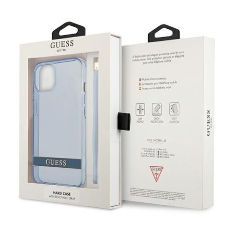 Guess GUHCP13SHTSGSB iPhone 13 mini 5,4" niebieski/blue hardcase Translucent Stap