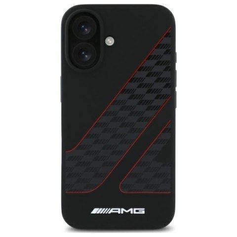 AMG AMHMP16S2SCFR iPhone 16 6,1" czarny/black hardcase Checkered Flag Pattern MagSafe