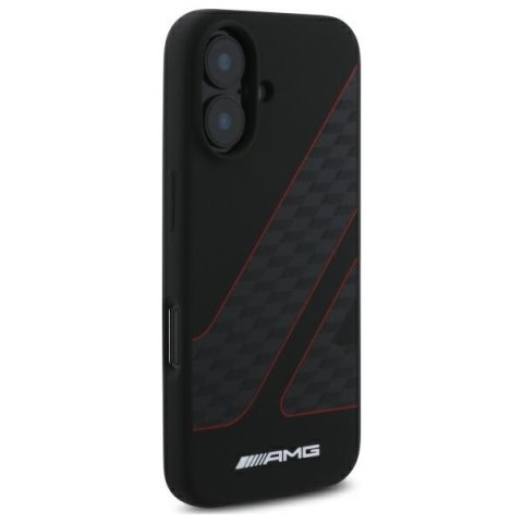 AMG AMHMP16S2SCFR iPhone 16 6,1" czarny/black hardcase Checkered Flag Pattern MagSafe