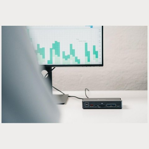 Adapter Verbatim stacja dokująca Pro 15w1 2xHDMI/1xRJ45/4xUSB-A/4xUSB-C/1xSD/1xmicroSD/1xAudio/1xDisplayPort szary 32171