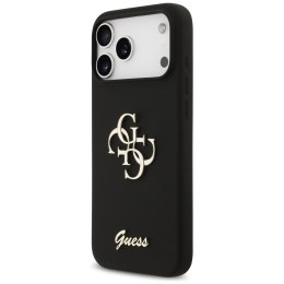 Etui Guess Silicone Big 4G Script do iPhone 17 Pro Max czarny