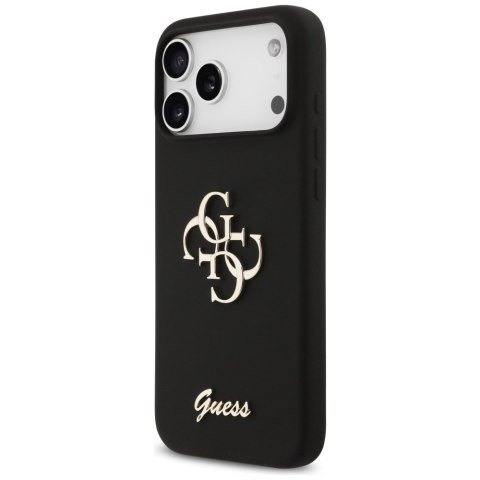 Etui Guess Silicone Big 4G Script do iPhone 17 Pro Max czarny