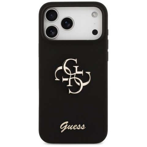 Etui Guess Silicone Big 4G Script do iPhone 17 Pro Max czarny
