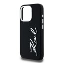 Etui Karl Lagerfeld Silicone Metal Script Logo do iPhone 15 Pro Max czarny