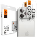 Osłona aparatu Spigen Optik Pro Glas.TR "EZ FIT" Camera Protector 2szt do iPhone 17 Pro Max / 16 Pro / 16 Pro Max srebrny