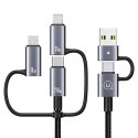 USAMS Kabel 6w1 Fast charging 240W 2m Data Cable Digital dispay Aluminium Alloy Seria Sufeng (SJ738)