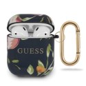 Guess GUACA2TPUBKFL03 AirPods cover niebieski/blue N.3 Flower Collection