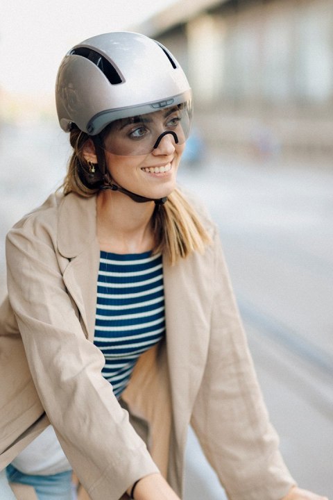 Kask Rowerowy HJC CALIDO PLUS Srebrny PEARL GREYISH SILVER r.L