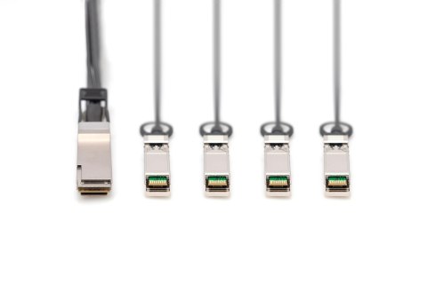 Digitus Kabel bezpośrednio podłączany 40G QSFP+ do 4 x SFP+ 1 m