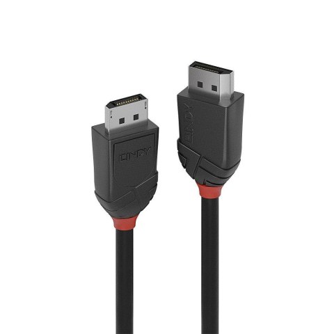 Kabel DisplayPort 1.2, LINDY Black Line 4K UHD M/M, czarny, 1m