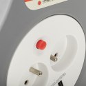 MONTIS PRZEDŁUŻACZ DOMOWY ZWIJANY Z DWOMA GNIAZDAMI USB TYPU A+C 10M SZARY MT188