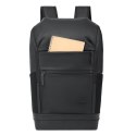 Rivacase Eden plecak City backpack Czarny Poliester, Skóra woskowana (Pull Up)