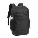 Rivacase Eden plecak City backpack Czarny Poliester, Skóra woskowana (Pull Up)