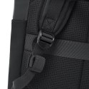 Rivacase Eden plecak City backpack Czarny Poliester, Skóra woskowana (Pull Up)