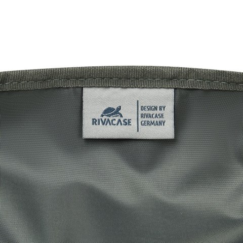 Rivacase Eden plecak City backpack Czarny Poliester, Skóra woskowana (Pull Up)