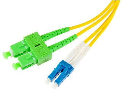 PATCHCORD ŚWIATŁOWODOWY SM 2M DUPLEX 9/125 SC/APC-LC/UPC