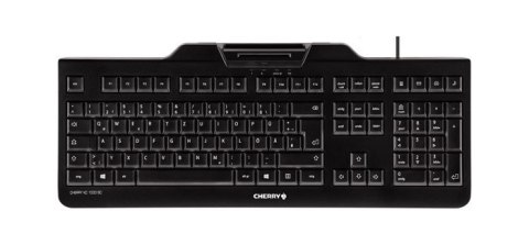 CHERRY KC 1000 SC klawiatura USB QWERTZ Swiss Czarny