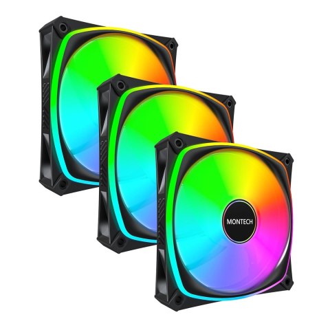 Montech RX120 PRO Obudowa komputera Wentylator 12 cm Biały 3 szt.