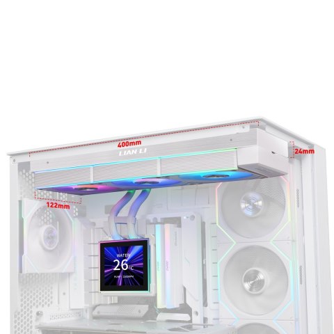 Chłodzenie wodne Lian Li HydroShift II LCD-S 360 CL 12cm Biały