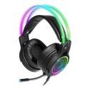 Defender Cosmo Pro RGB, Gaming Headset, słuchawki z mikrofonem, regulacja głośności, czarna, 7.1 (virtual), 50 mm przetworniki t